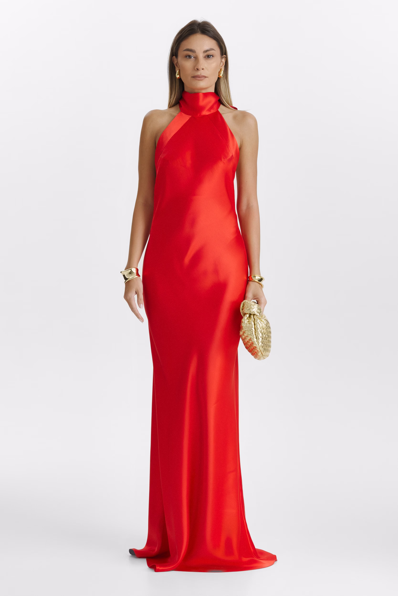 ORIA Open Back Halter Dress